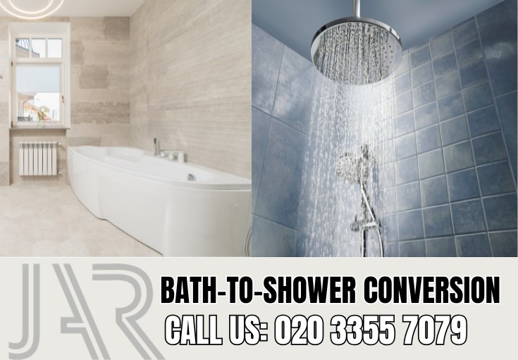 Bath to Shower Conversion by Kilburn Bathroom Fitters